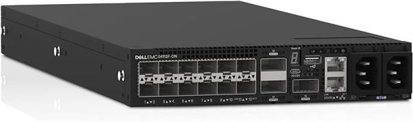 Комутатор Dell Switch S4112F, 12 x 10GbE SFP+, 3 x 100GbE QSFP28, IO to FAN, 2 x AC PSU, 8x SFP+ 10GbE SR, 4x SFP 1000BASE-T, cable QSFP28 0.5m, 8x cable OM4 LC