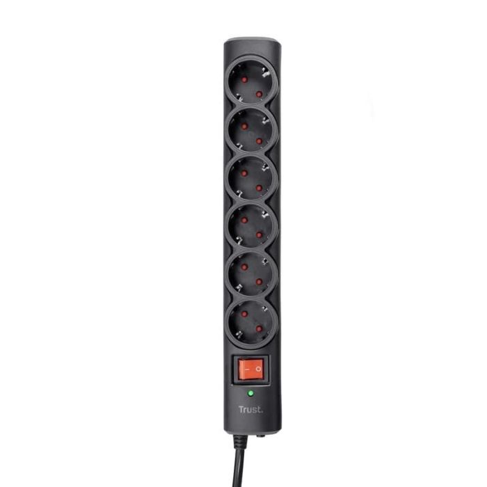 Розгалуджувач мережевий Trust Surge Guard, 1.8м, 4xТипF, чорний