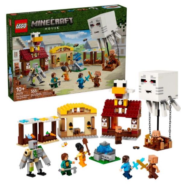 Конструктор LEGO Minecraft Напад на село з повітряною кулею Ґаст