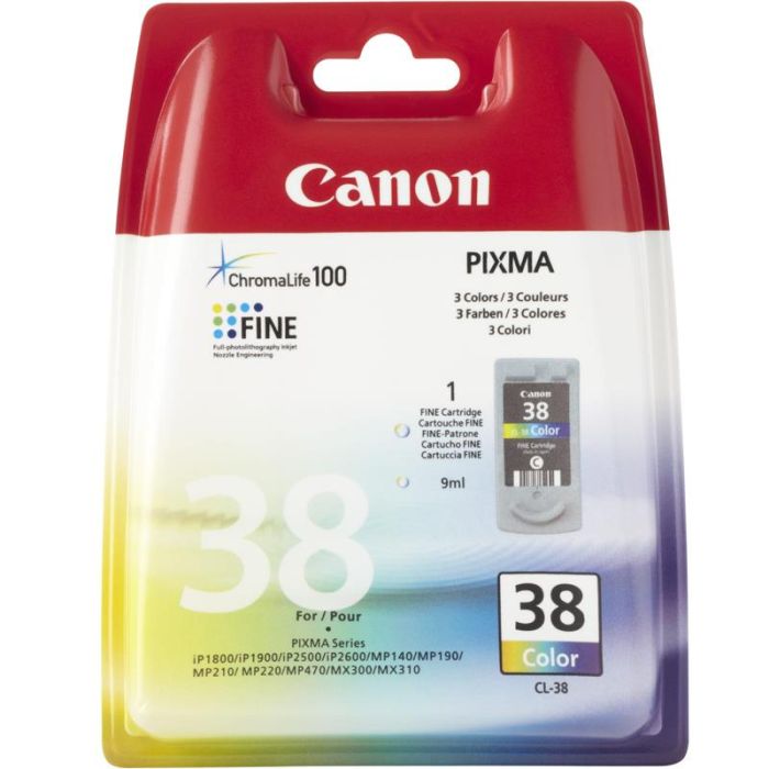 Картридж із друкуючою головкою струменевий Canon CL-38 кол. iP1800/1900/2500/2600/MP140/190/210/220