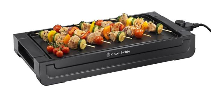 Гриль Russell Hobbs барбекю Fiesta 1500Вт, темп. режимів-5, з`ємні пластини, пластик, чорний