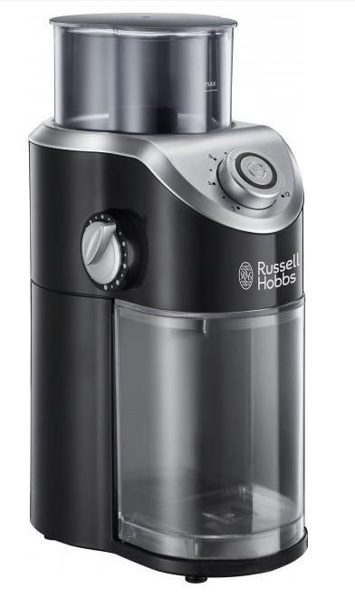 Кавомолка Russell Hobbs жорнова Classic, 140Вт, об'єм зерен-100г, регул.ступеню помолу, пластик, чорний