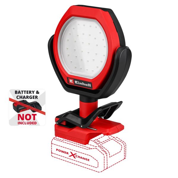 Лампа акумуляторна Einhell GC-OL 18/1500 Li - Solo, PXC, 18В, 36 LED, 1500лм, 7000 К, 3 режими яскравотсі, 0.45кг без АКБ та ЗП