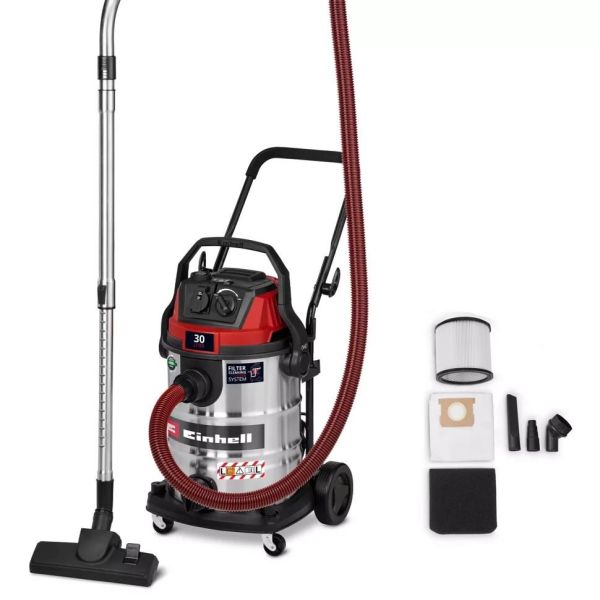 Пилосос професійний Einhell TE-VC 3080 SACL 1150Вт 220мбар контейнер 30л 230В/2000Вт вологе/сухе прибирання 8.35кг