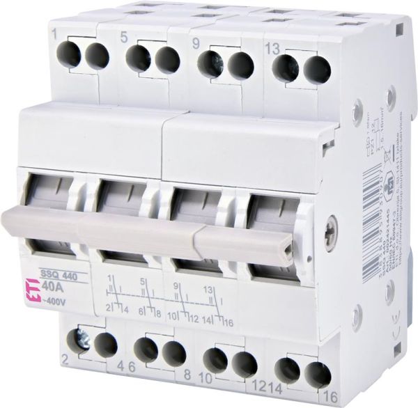 Перемикач навантаження ETI, SSQ 440 "1-0-2", 4p 40A