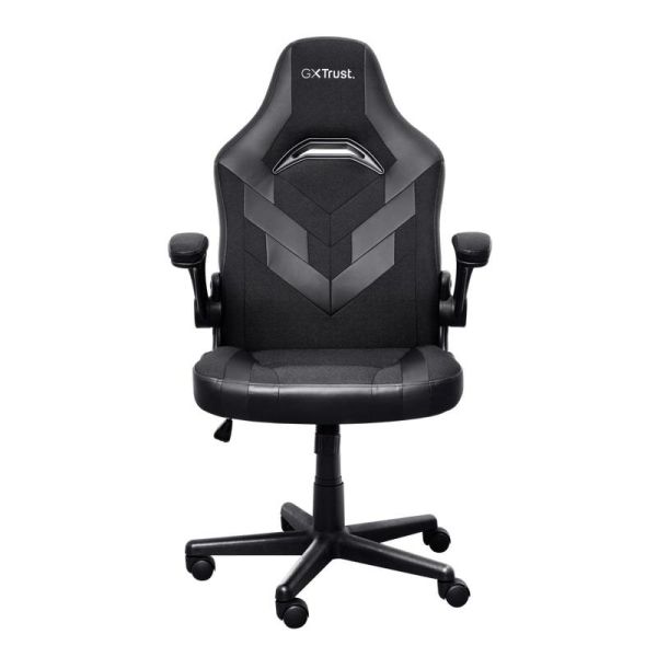 Крісло Trust GXT703 Riye, ПУ шкіра, Foldable Armrests, чорний