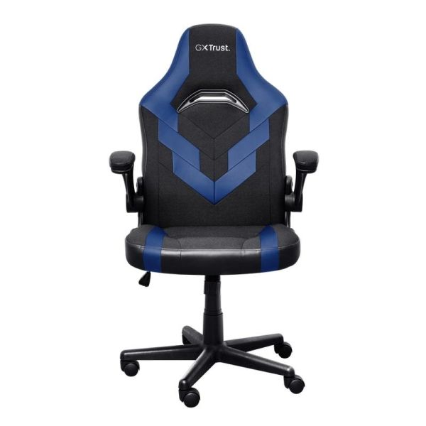Крісло Trust GXT703B Riye, ПУ шкіра, Foldable Armrests, синій