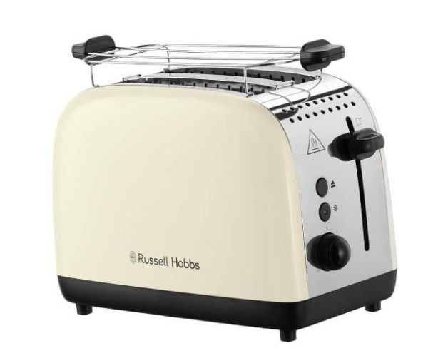 Тостер Russell Hobbs Colours Plus 1600Вт, підігрів, розморожування, метал., бежевий