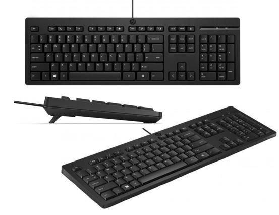 Клавіатура мембранна НР 125, 109key, USB-A, EN/UK, чорний