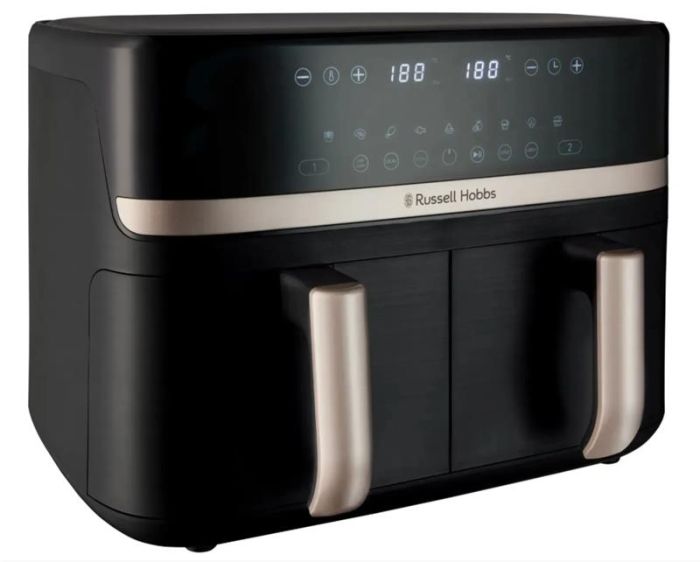 Мультипіч Russell Hobbs Satis Fry DualBaske 2800Вт, чаша-4.5/4.5л, сенсорне управл., 9 авто. программ, пластик, чорний