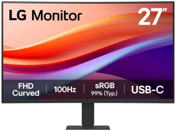 Монітор LG 27" 27U421A-B VA HDMI, USB-C, Audio, VA, 100Hz, sRGB 99%, CURVED