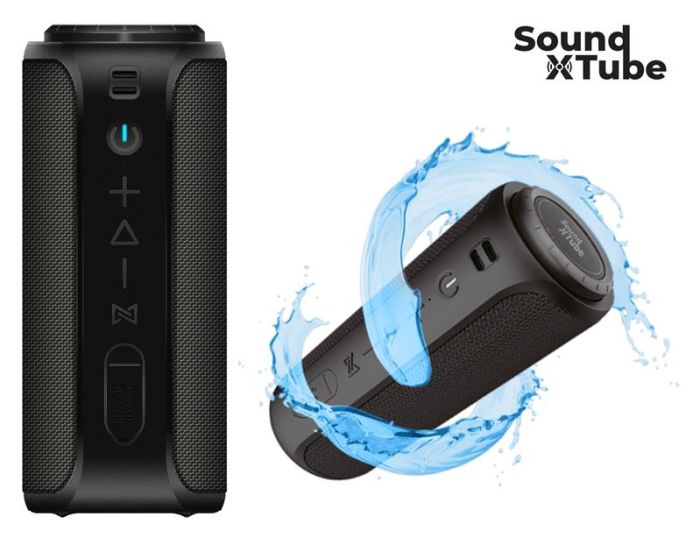 Портативна акустична система 2E SoundXTube 30Вт, ВТ 5.0, MP3, TWS, IPX7, Чорний