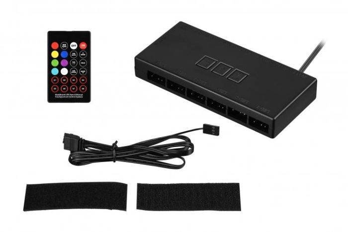 Контролер 2E GAMING  CONTR-B, ARGB 6 fans 3pin, 3pin +5VARGB, 2 pin LED, пульт
