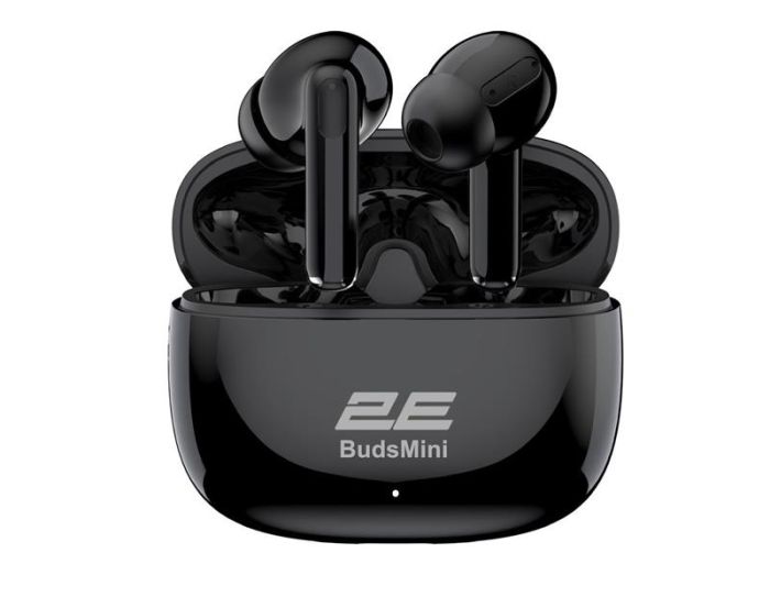 Навушники TWS 2E BudsMini, BT 6.0, IPX4, SBC, Touch control, Mic, чорний