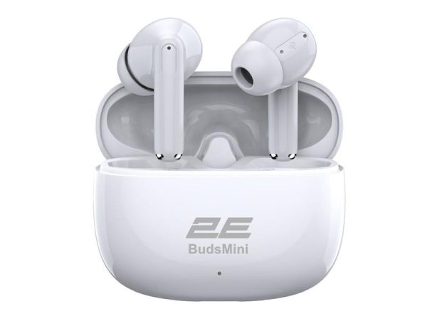 Навушники TWS 2E BudsMini, BT 6.0, IPX4, SBC, Touch control, Mic, білий