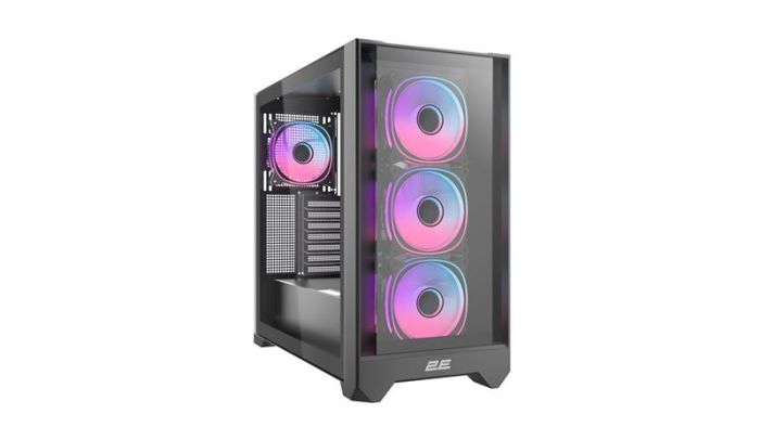 Корпус 2E GAMING Dominator Pro G2302B, без БЖ 2xUSB3.0, 1xUSBType-C, 4x120мм ARGB, VGA 380мм, LCS ready, контролер з пультом, TG Side Panel, TG/Mesh Front panel