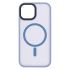Чохол 2Е Basic для iPhone 15, Soft Touch MagSafe Cover, синій світлий