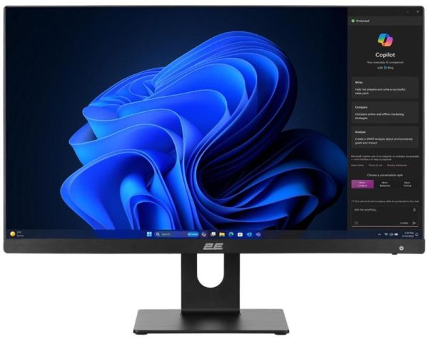 Комп`ютер персональний моноблок 2E Rational K6 23.8" FHD IPS Intel i3-12100, 8Gb, F128GB+500Gb, UMA, H610, K6.610, 120W, Win11H+M365P1yr, чорний