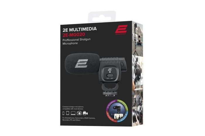 Мікрофон пушка 2Е MG020 Shotgun Pro, on/of, 3.5mm
