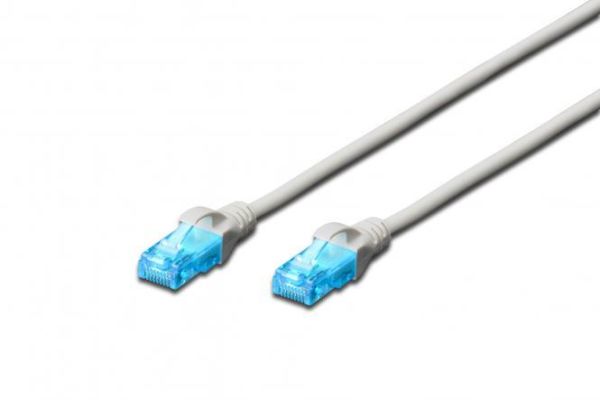 Патч-корд 2E CAT 5e, UTP, 1м, 26AWG, RJ45, 7/0.16, Cu, LSZH, сірий