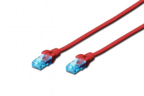 Патч-корд 2E CAT 5e, UTP, 3м, 26AWG, RJ45, 7/0.16, Cu, LSZH, червоний