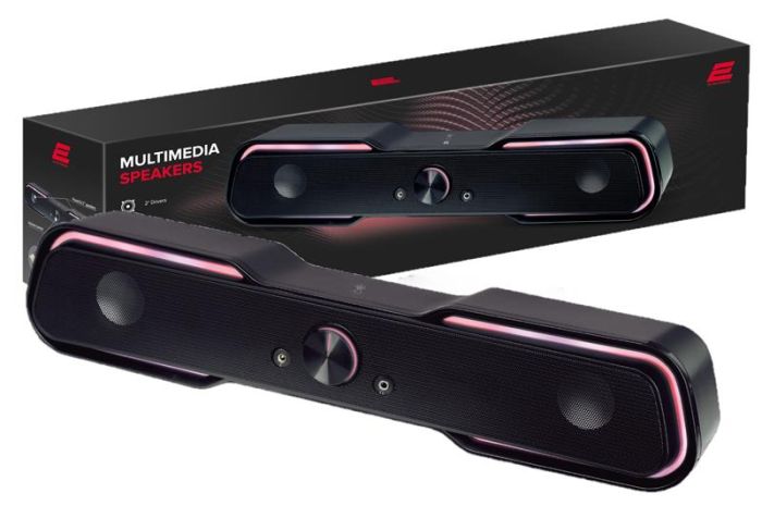 Акустична система (саундбар) 2E PCS101 RGB, 2.0, USB, Black