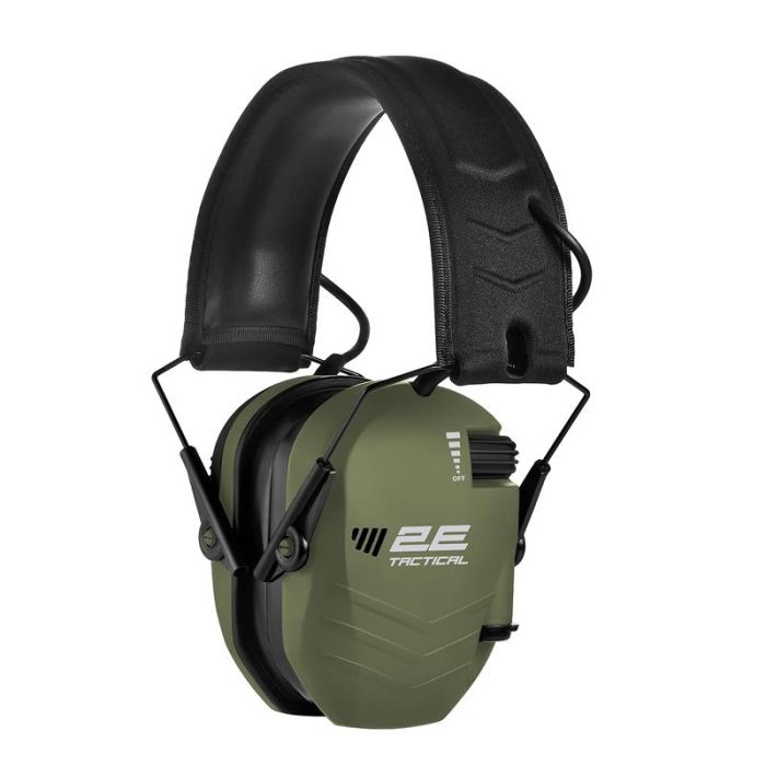 Тактичні захисні наушники 2E Pulse XD Army Green NRR 23 dB, активні