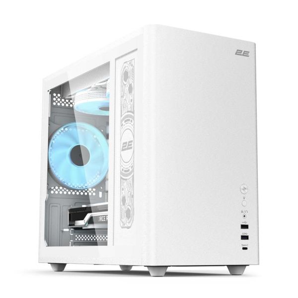 Корпус 2E Credo Plus V350WG без БЖ, 1xUSB3.0, 1х USB 2.0, 1xUSB Type-C, 3x120мм, VGA 350мм, LCS ready, TG Side Panel, mATX, білий