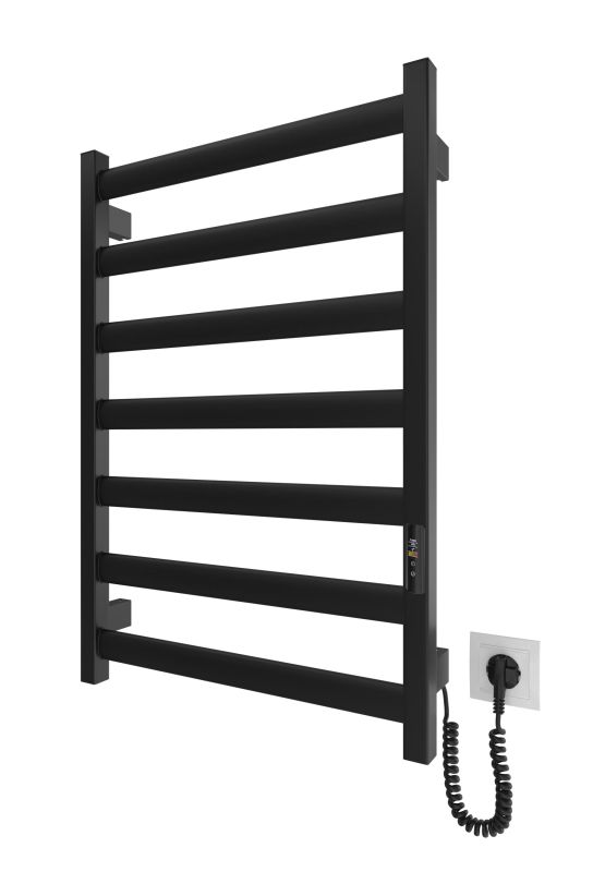Рушникосушка Hygge Family Chester TR 4.0, 770x530х80хмм, таймер-регулятор, сталь, чорний мат.