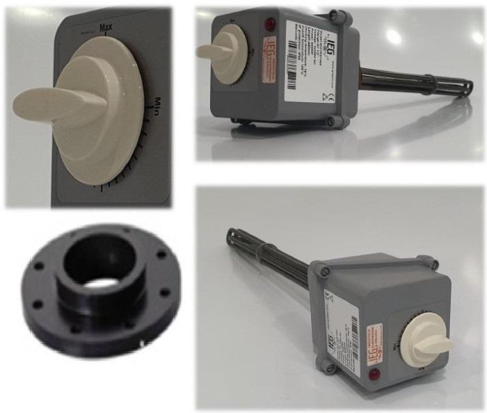 Електричний нагрівальний елемент TESY ACS Heating Element with TR 3kW L290 3кВт 6/4" термостат фланец гумова прокладка