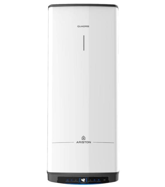 Водонагрівач електр. Ariston QUADRIS 150 WIFI FR EU прямокутний, 150л, 2,4кВт, сух. нагр. елемент, ел. кер-ня, B, Франція, білий