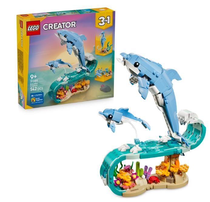 Конструктор LEGO Creator Морські тварини: красиві дельфіни