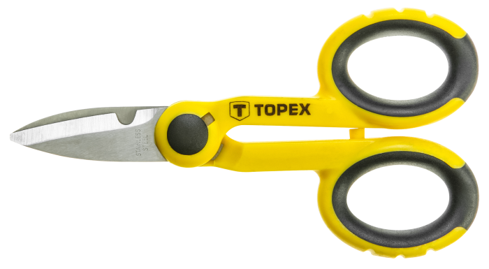 Ножиці універсальні TOPEX, тримач прогумований, 140мм