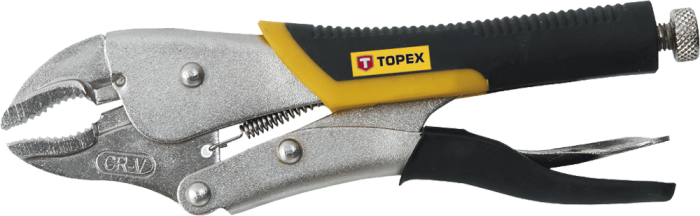 Кліщі затискні TOPEX, 0-40мм, храповий механізм, 225мм, CrV