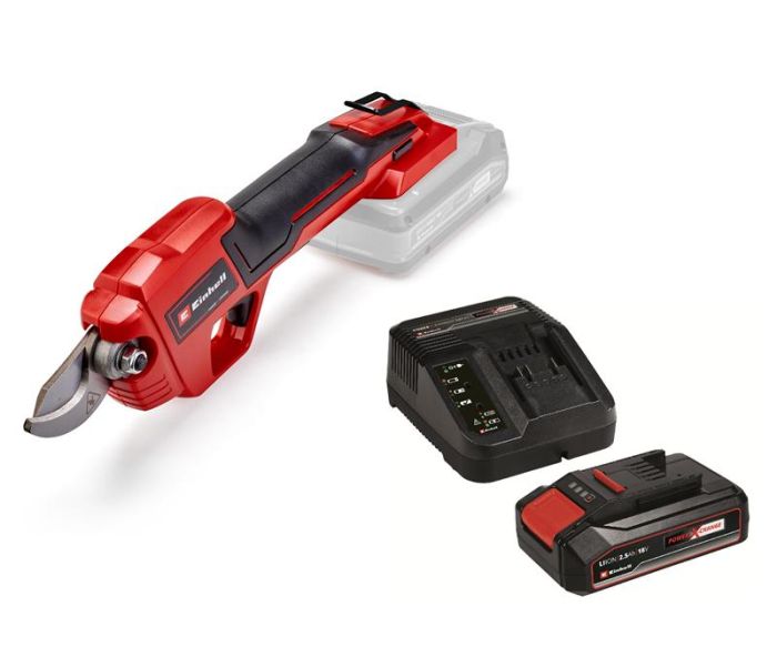 Секатор акумуляторний Einhell GE-LS 18 Li Kit 18В PXC акб 1х2.5А·год до 28мм ЗП 0.9кг
