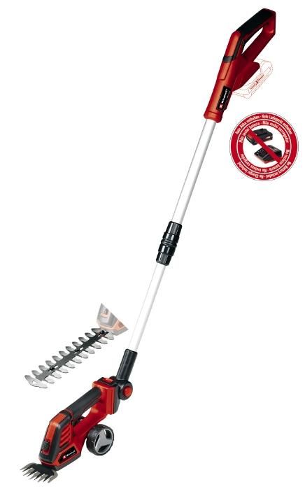 Ножиці для трави акумуляторні Einhell GE-CG 18/100 Li T - Solo 18В PXC леза 10/20см телескопічна штанга 0.7кг без АКБ та ЗП