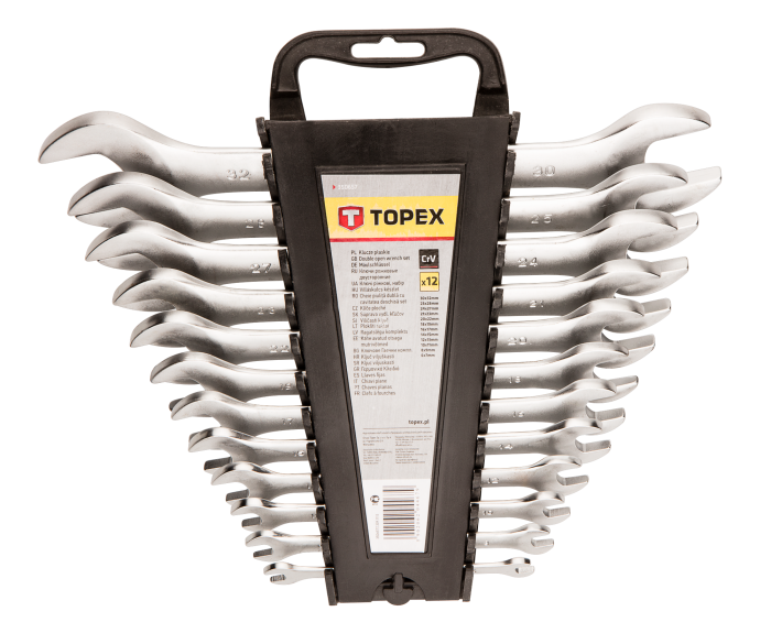 Ключі гайкові TOPEX, двосторонні, CrV, 6-32мм, набір 12шт