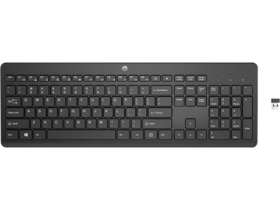 Клавіатура мембранна HP 230, 106key, WL, EN/UK, чорний
