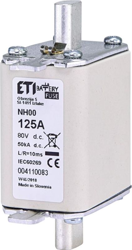 Запобіжник ETI, NH-00 Battery 125A 80V DC