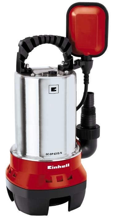 Насос дренажний Einhell GC-DP 6315 N 630Вт, 17000л/год, вис. 8м, глиб. 5м, корпус нерж, 5.5кг