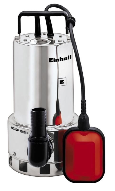 Насос дренажний Einhell GC-DP 1020 N, 1000Вт, 18000л/год, вис. 9м, глиб. 5м, нержавіюча сталь, 7.2кг