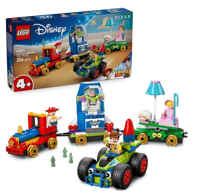 Конструктор LEGO Disney Pixar Святкування з Історії Іграшок: потяг і авто для перегонів