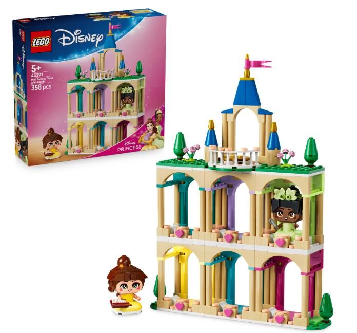 Конструктор LEGO Disney Princess Мініпринцеси Бель і Тіана з замком