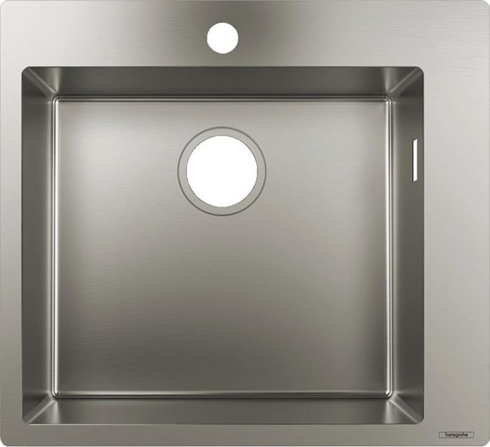 Мийка кухонна Hansgrohe Combi S71, нерж.сталь, прямокутник, без крила, 500x550x190мм, чаша - 1, врізна, нерж