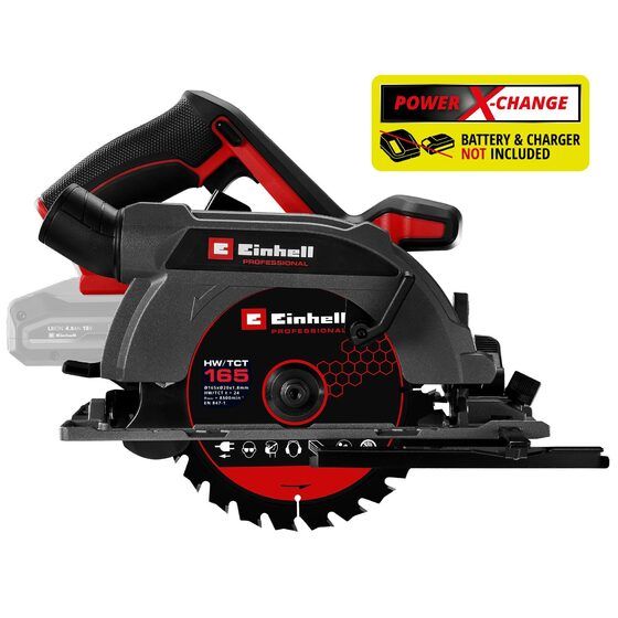 Пила дискова акумуляторна Einhell TP-CS 18/165 Li BL-Solo 18В 5000об/хв 165х20мм 2.95кг без АКБ та ЗП