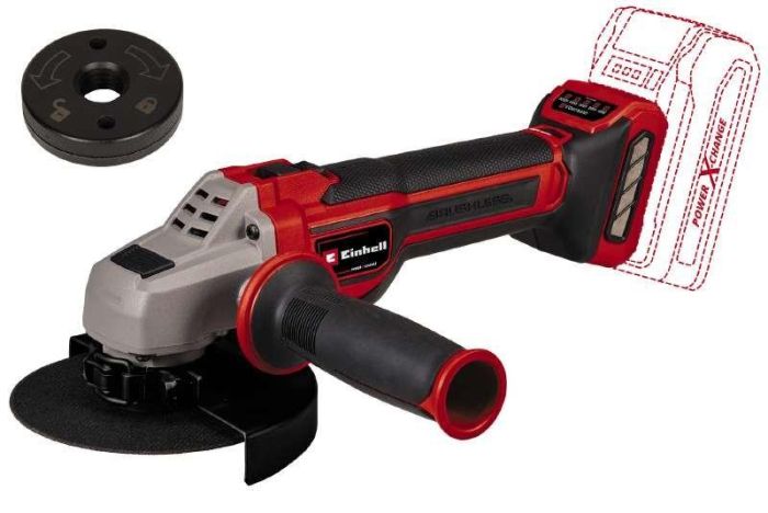 Шліфмашина кутова акумуляторна Einhell Professional TP-AG 18/125 CE QLI - Solo PXC 125мм 18В 3000-10500об/хв постійні оберти 1.7кг без АКБ та ЗП