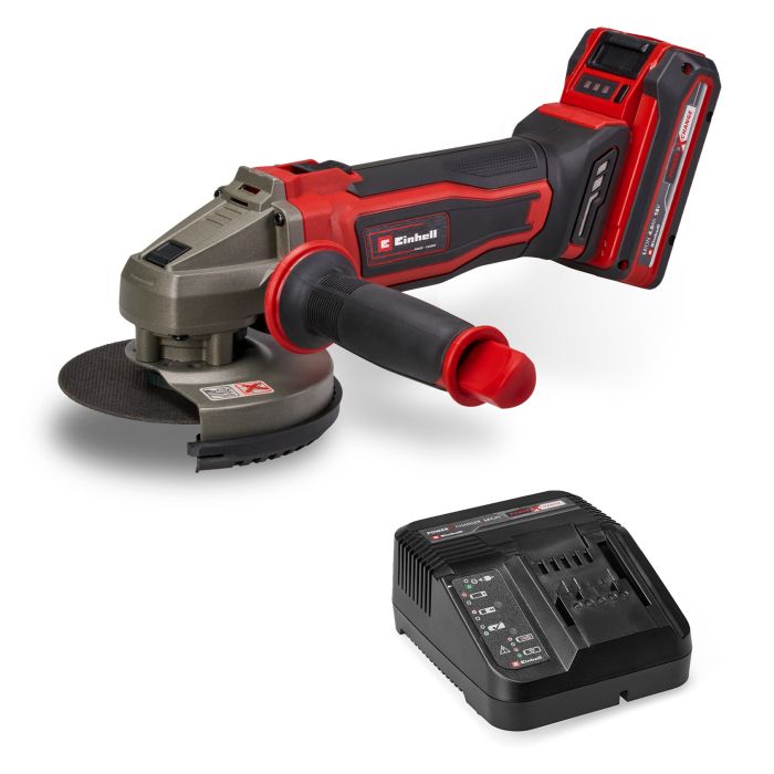 Шліфмашина кутова акумуляторна Einhell TE-AG 18/125-2 Li PXC 18В 1х4А·год 125мм 8500об/хв ЗП 2.32кг