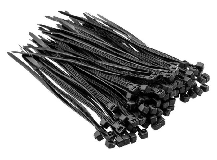 Хомут-стяжка Top Tools, пластик, 2.5x100мм, чорний, 100шт