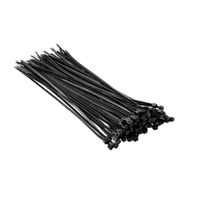 Хомут-стяжка Top Tools, пластик, 2.5x200мм, чорний, 100шт