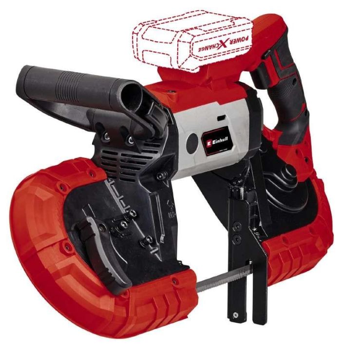 Пила стрічкова акумуляторна Einhell TE-MB 18/127LI - Solo PXC 18В 120м/хв 115/127мм 2 стрічки по металу 1141х13х0.65мм LED 5.5кг без АКБ та ЗП